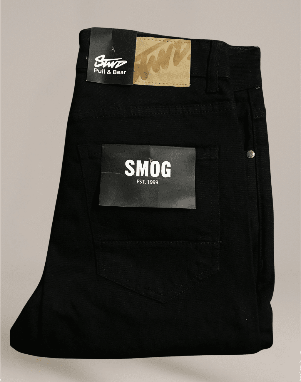 Pull&Bear Slim Fit Jet Black Jeans