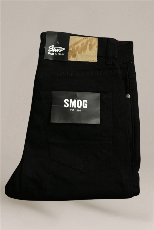 Pull&Bear Slim Fit Jet Black Jeans