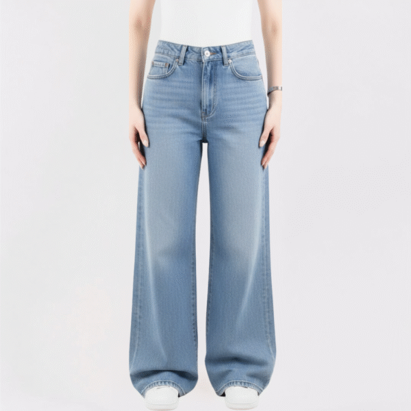Essential Medium Wash Wide-Leg Pants